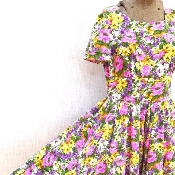 Festival Dress, 70s, Handmade, Hippie, Flowers, S… - image 2
