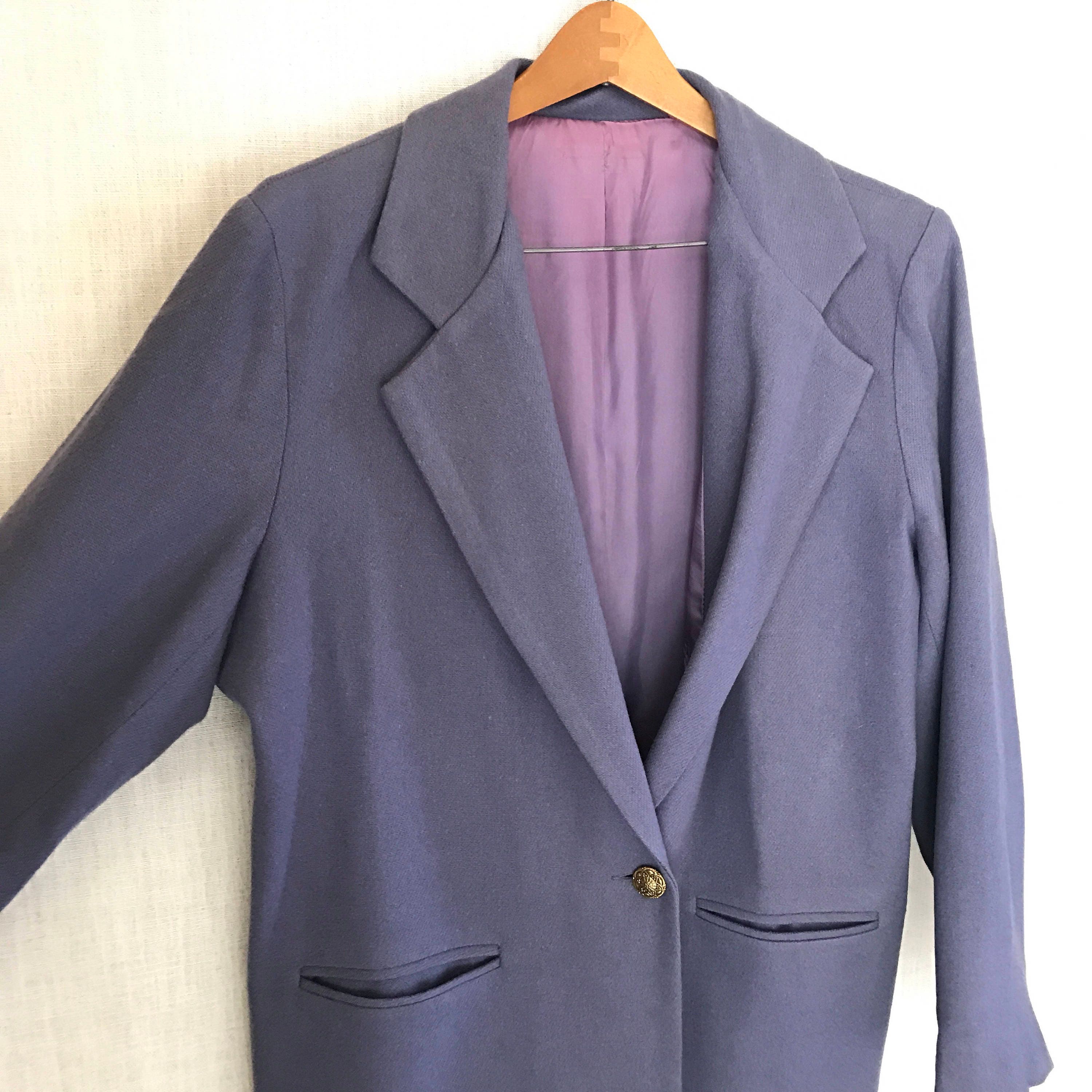 Women's Lavender Blazer, Purple Jacket, Women's Coat, Size Large Etsy 日本