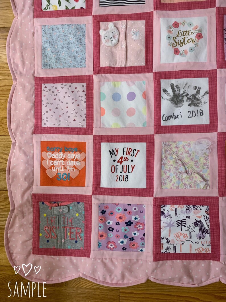 Sew Cozy Custom Onesie Memory Keepsake Baby Clothes Quilt Etsy