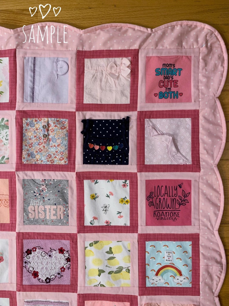 Sew Cozy Custom Onesie Memory Keepsake Baby Clothes Quilt Etsy