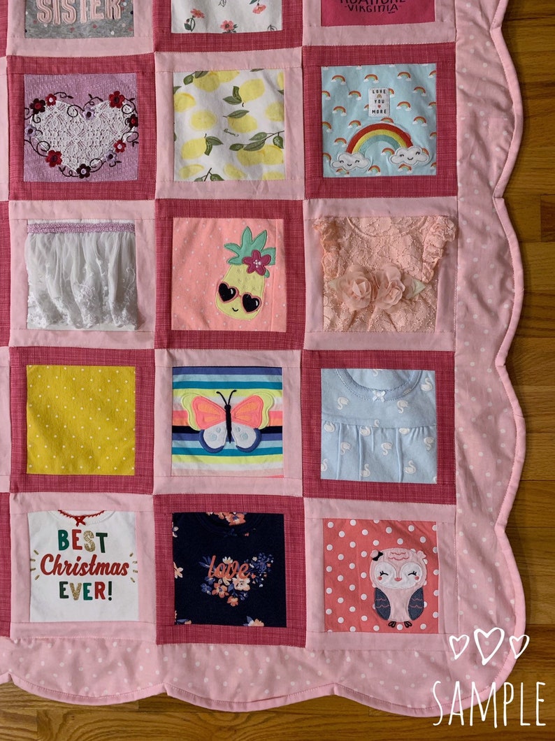 Sew Cozy Custom Onesie Memory Keepsake Baby Clothes Quilt Etsy