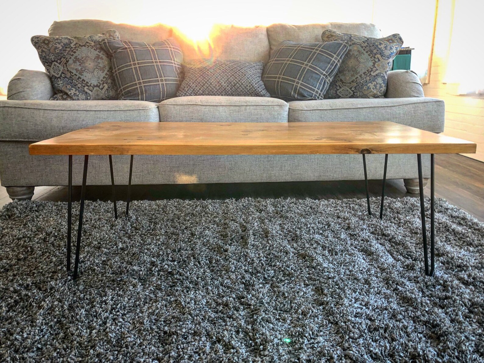 Hairpin Coffee Table / Coffee Table / Rustic Coffee Table / Etsy