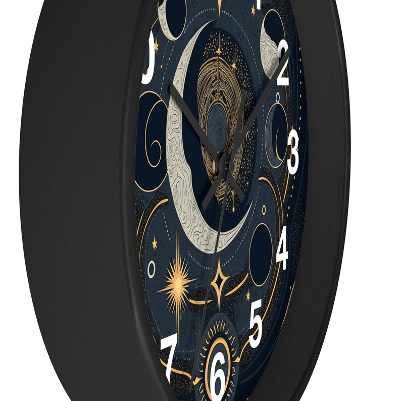 Celestial Moon Wall Clock Etsy