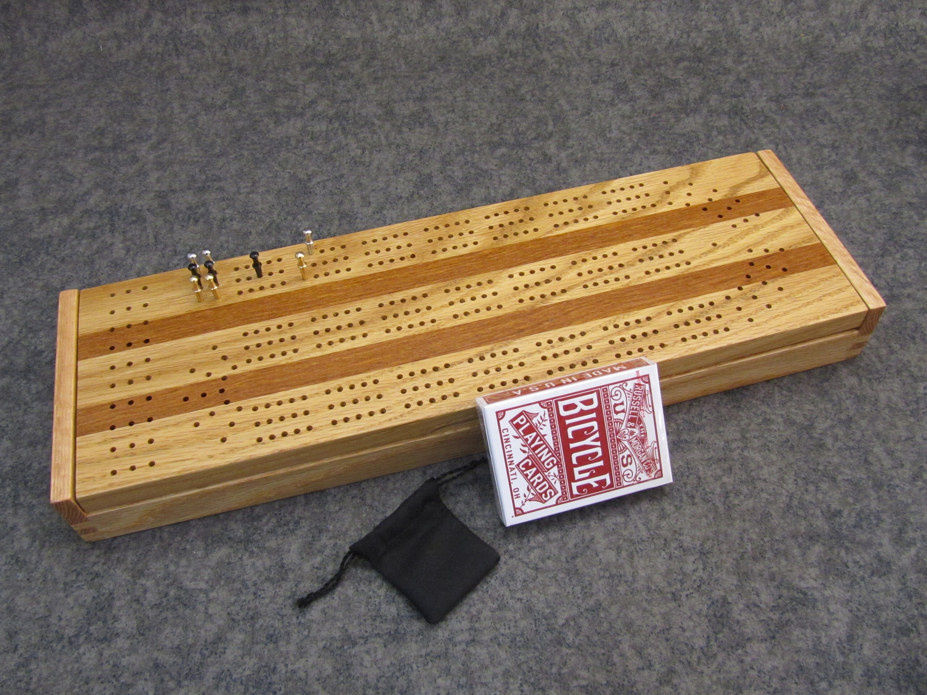Handcrafted Cribbage Board with Card and Peg Storage a perfect Etsy