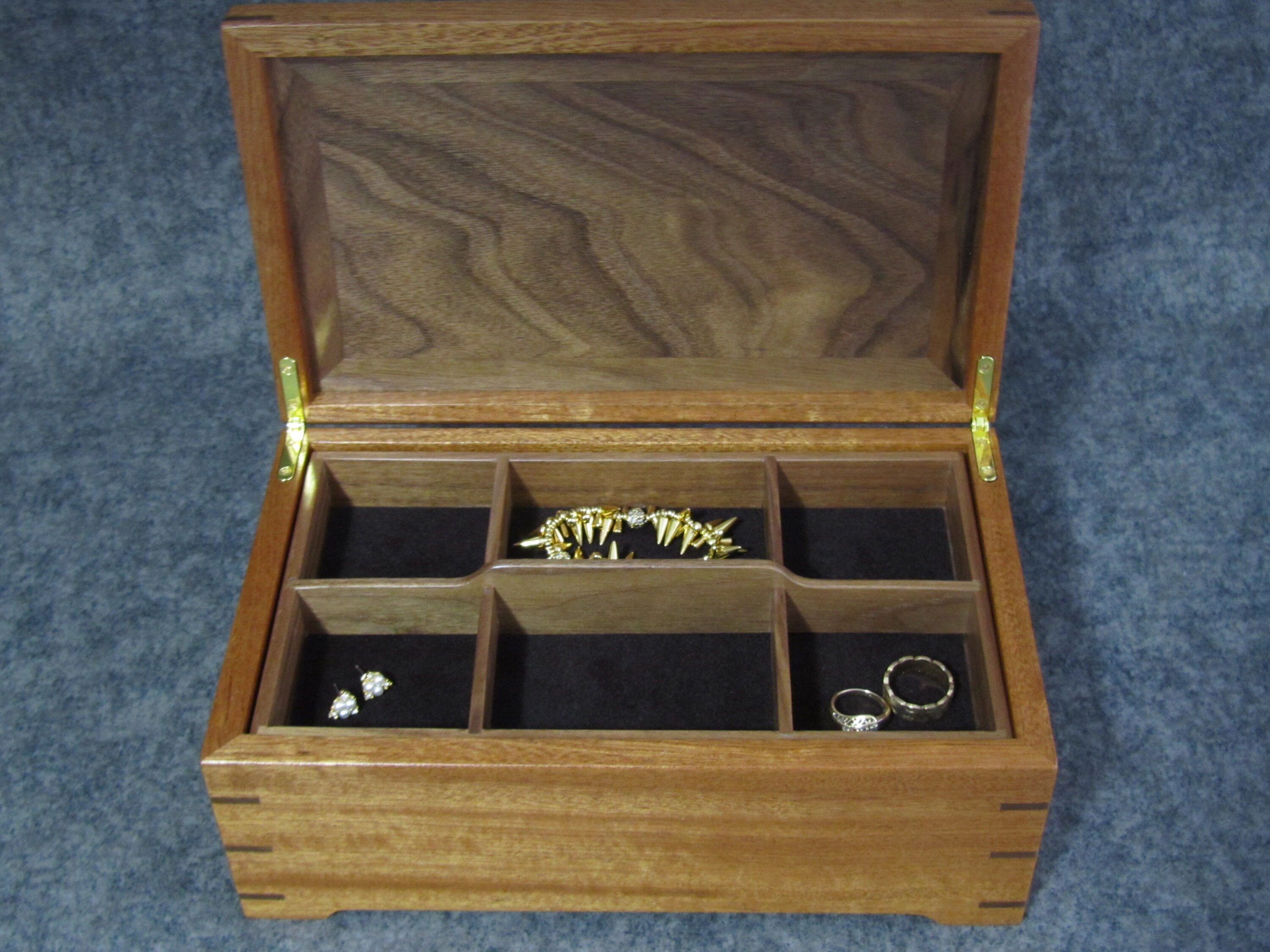 Sapele and Black Walnut Trinket / Jewelry Box Etsy