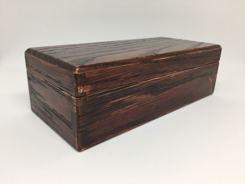 FeltLined Hinged Lidded Wood Box Etsy