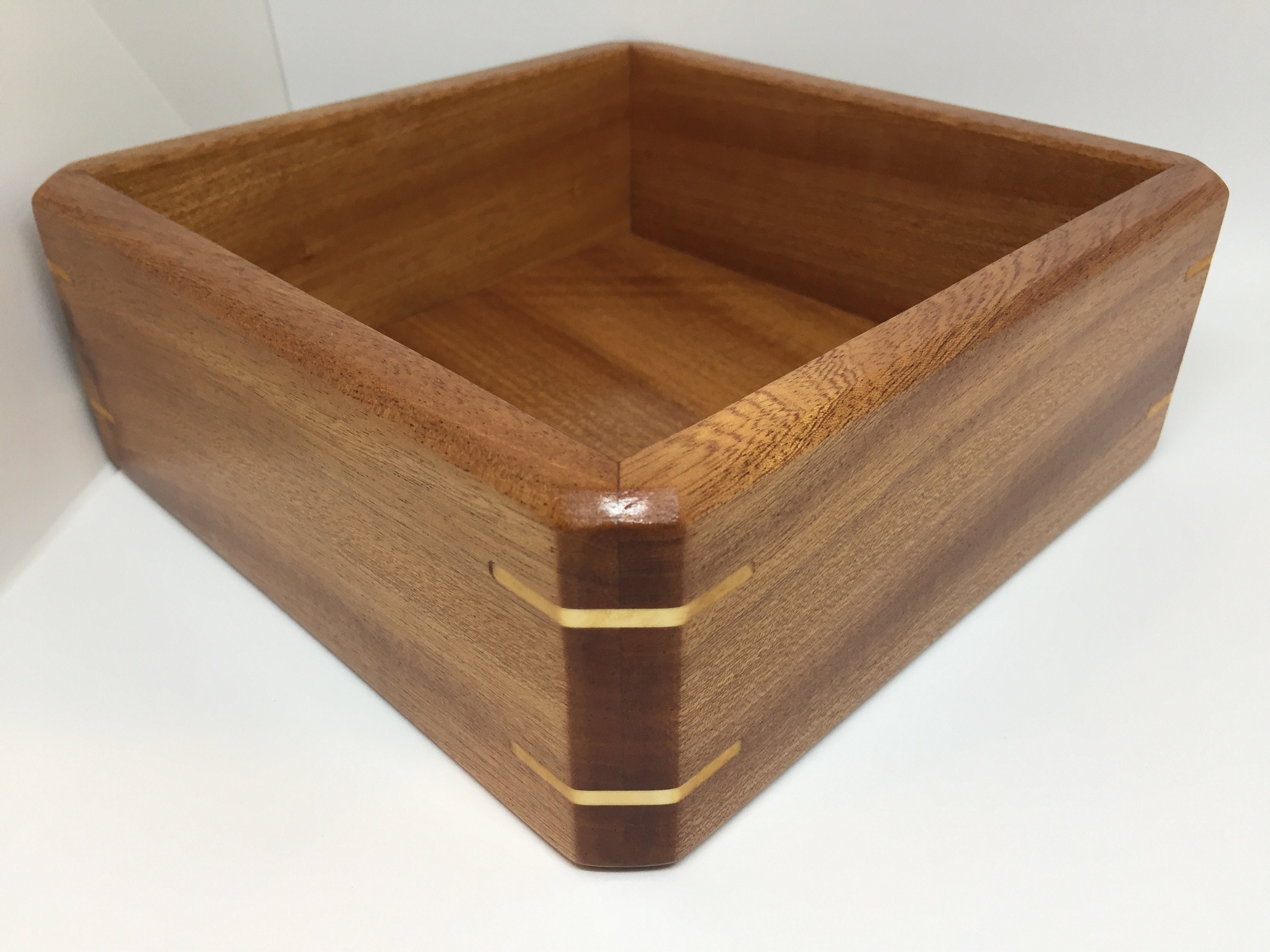 Lidless Sapele Wood Box Sapele Wooden Box without Lid Etsy