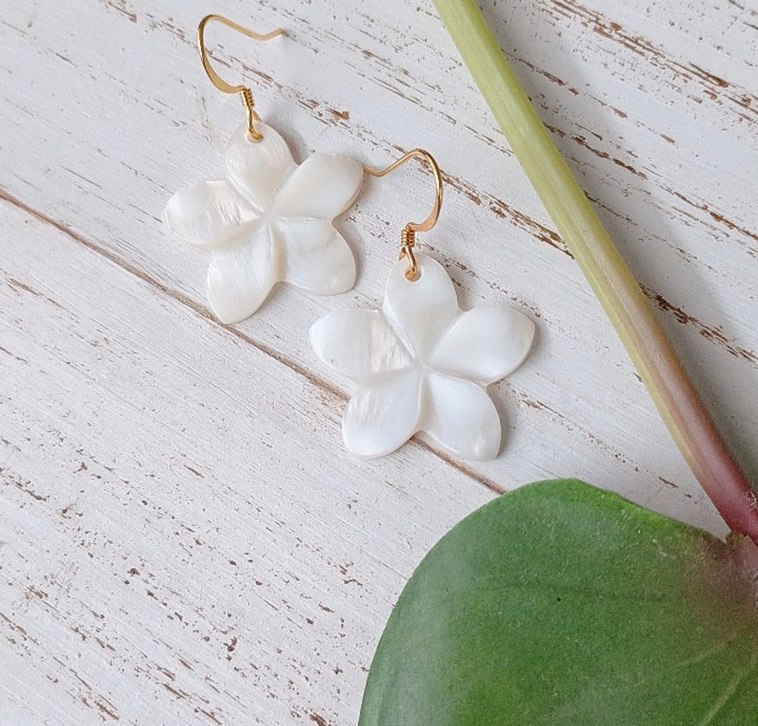 Mother of Pearl Flower | Shell Jewelry | Tropical | Plumeria Flower ...