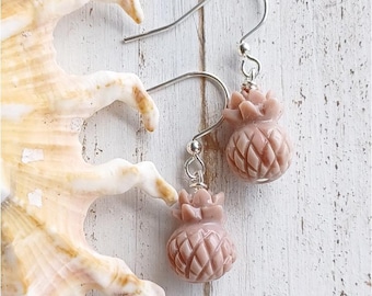 Pineapple Earrings | Tropical | Fruit Earrings | Gold | Silver