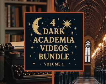 Dark Academia Aesthetic Vertical Video Bundle – 4 MP4 Loops for Reels, TikTok, YouTube Shorts | Moody Study Video Backgrounds | Volume 1