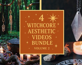 Witchcore Aesthetic Video Bundle – Volume 2 | 4 Vertical MP4 Loops for Reels, TikTok, YouTube | Moon Magic & Mystical Vibes | Witch Videos