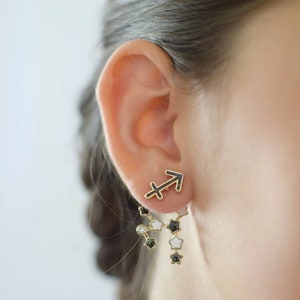 Aquarius Zodiac Constellation Mismatched Set of Star Stud