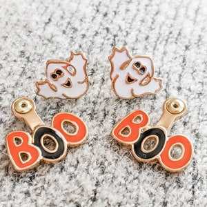 Geist Ohrringe: Handbemalte Halloween Ohrringe