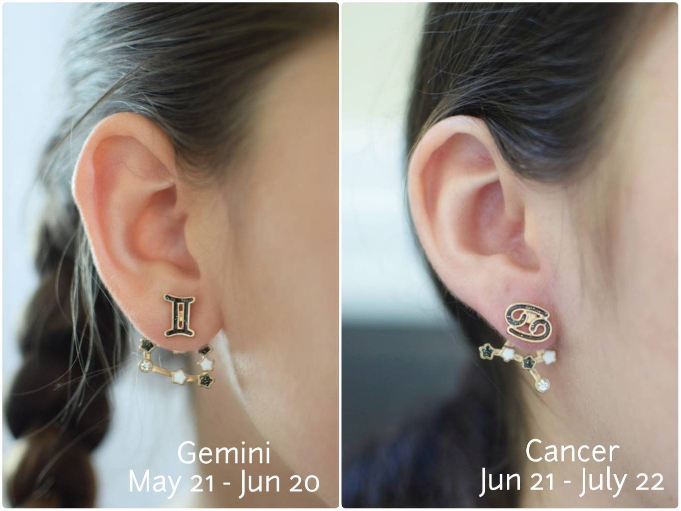 Pendientes De Signos Zodiaco Acrílico Para Mujer - Regalo Bonito En Bolsa De Terciopelo