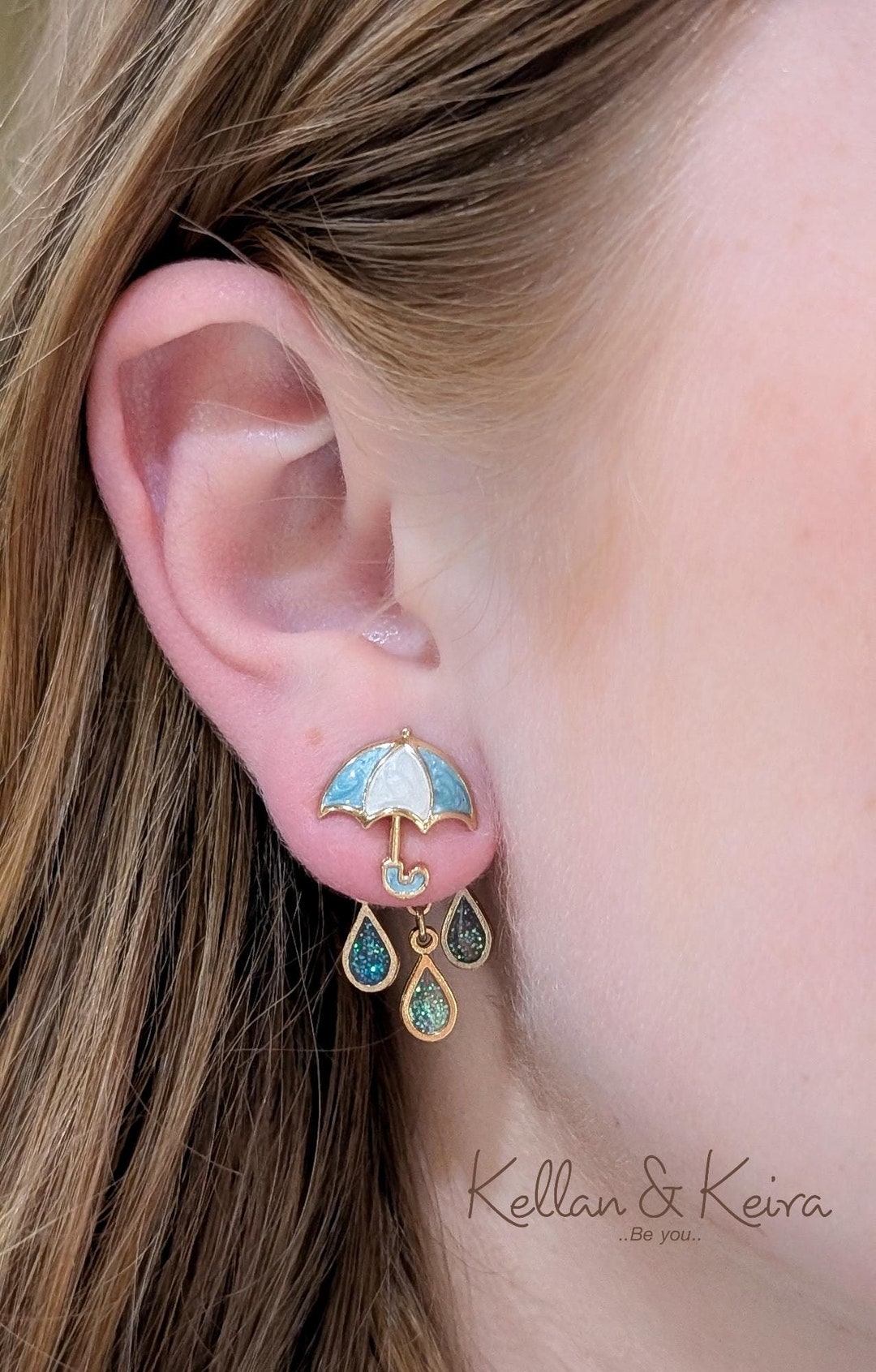 Earrings Swimming After Rain - Allergria Designs main image 1