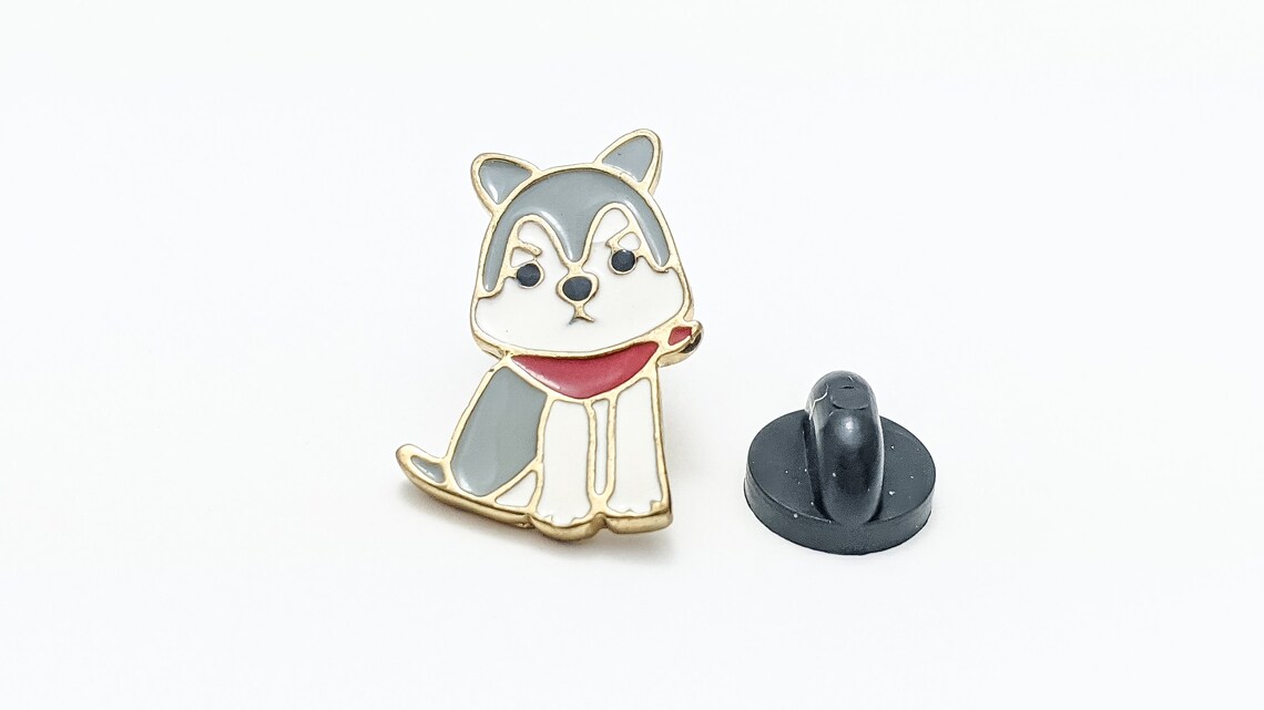 Husky Enamel Pin / Husky Lover Gift / Gray Husky Pin / Etsy
