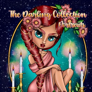 The Darling Collection-Portraits An Adult colouring book and technique book