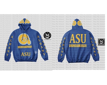 Universidad Estatal de Albany, Golden Rams, ASU, Sudadera de ASU, Sudadera con capucha de HBCU, Ropa de HBCU