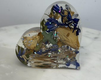 Custom Flower Epoxy Resin Keepsake | Preservation | Wedding | Funeral