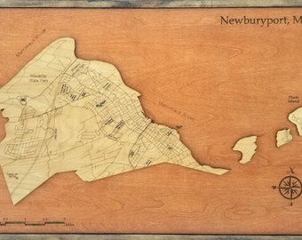 Newburyport, MA Wood Map