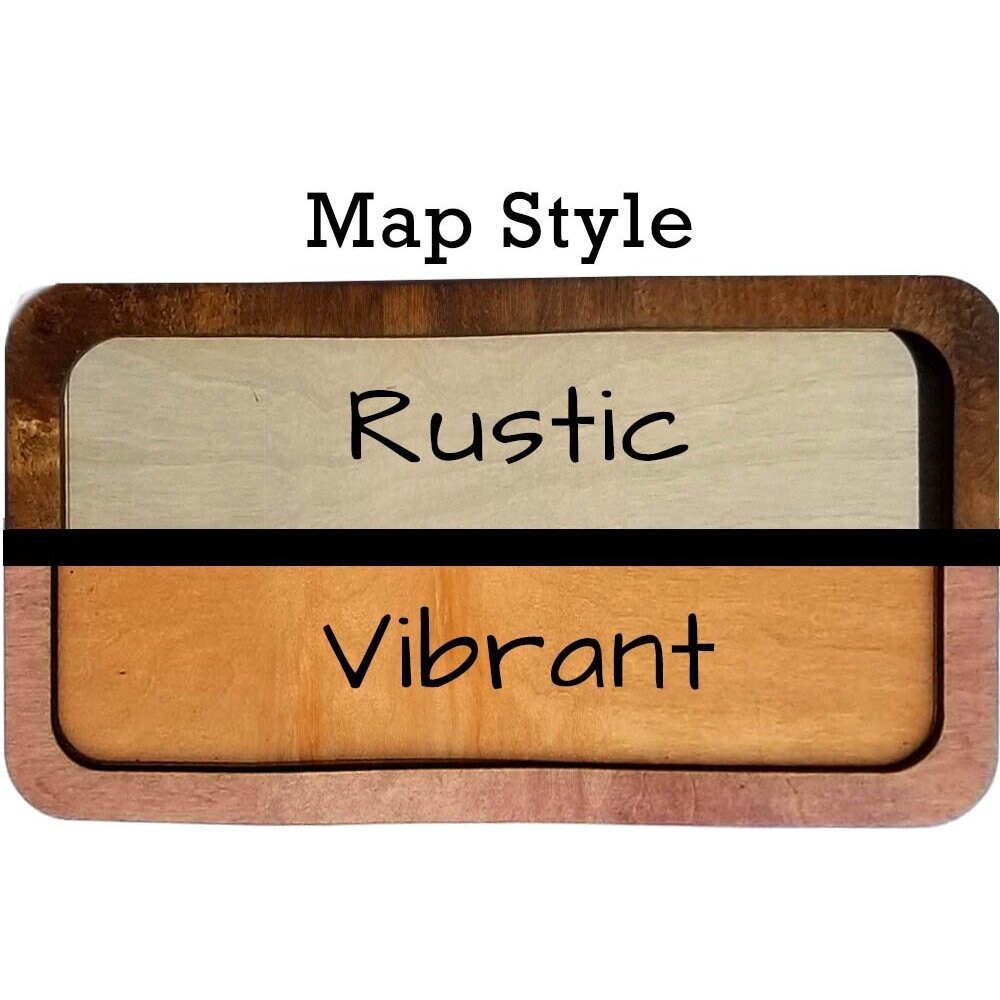 California State County Map Handmade Gift Wood Wall Art - Vintage ...