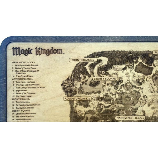 Magic Kingdom Orlando Map - Etsy