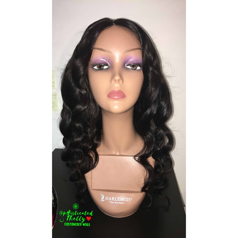 Queen 100 Brazilian Hair Body Wave Wig With Lace Closure Etsy