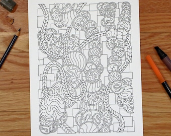 Abstract Printable Coloring Page, 8 of 10