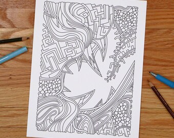 Abstract Printable Coloring Page, 7 of 10