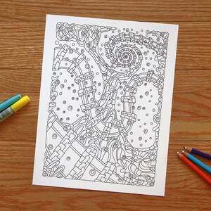 Abstract Printable Coloring Page, 1 of 10