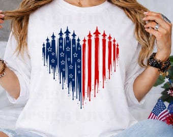 Patriotic Heart Shirt, American Flag Heart Tee, Fourth of July Shirt for Women, USA Heart Shirt, Red White Blue Shirt, America Tee