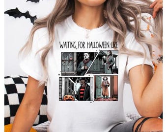 Waiting On Halloween Like TShirt | Comfort Colors Tee  | Spooky Shirt | Spooky Fall Shirt | Horror Movies | Comfort Colors®