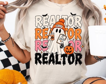 Halloween Real Estate Agent Shirt, Spooky Realtor Ghost Tee, Realtor Halloween Shirt, Comfort Colors Fall Real Estate Gift