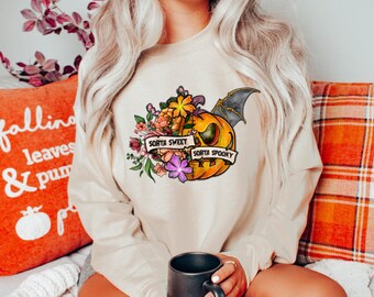 Halloween Sorta Sweet Sorta Spooky Womens Sweatshirt - Unisex Tee - Spooky Pumpkin Pumpkin Patch T shirt