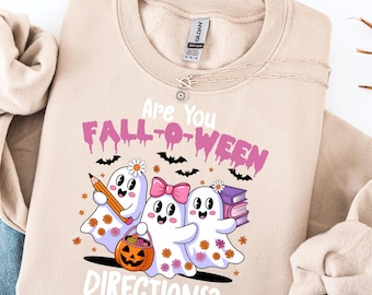Are You Fall-O-Ween Directions Shirts, Ghost Teacher Halloween Tee, Funny Fall Shirt, Teacher Sweatshirt, Comfort Colors Tee