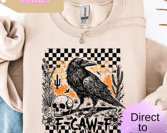 F-Caw-F Funny Crow Shirt, Raven Autumn Tee,  Comfort Colors Meme Shirt Black Bird,