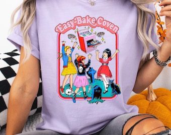 Eas Bake Coven Witch Tshirt | Funny Witchy Vintage Holiday Tee | Comfort Colors® Witch T-shirt | Halloween Gift Women
