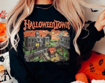 Halloweentown Est 1998 Sweatshirt, Halloweentown University, Retro Halloweentown Sweatshirt, Fall Sweatshirt, Halloween Sweatshirt