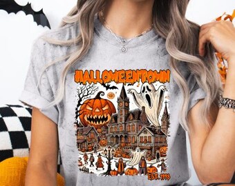 Halloween Town Tee, Retro Halloween Sweatshirt, Fall Sweatshirt, Retro Halloween Sweatshirt, Cute Fall Shirt