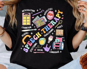 Speech Therapy T-Shirt | SLP Shirt | Articulation, Language & Voice Therapy | Occupational Therapy Tee | Fun SLP Gift