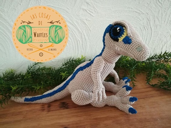 velociraptor blue peluche