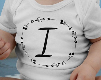 I Initial Svg, Initial Monogram Svg, Fancy Initial Svg, Floral Initial Svg, Initial Svg For Cricut, Little Girl Svg, Monogram Svg