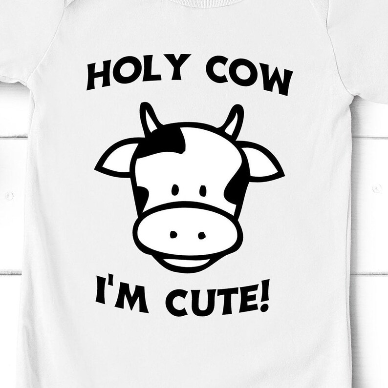 Download Holy Cow I'm Cute Svg Baby Cow Svg Cow Svg Cute Cow | Etsy
