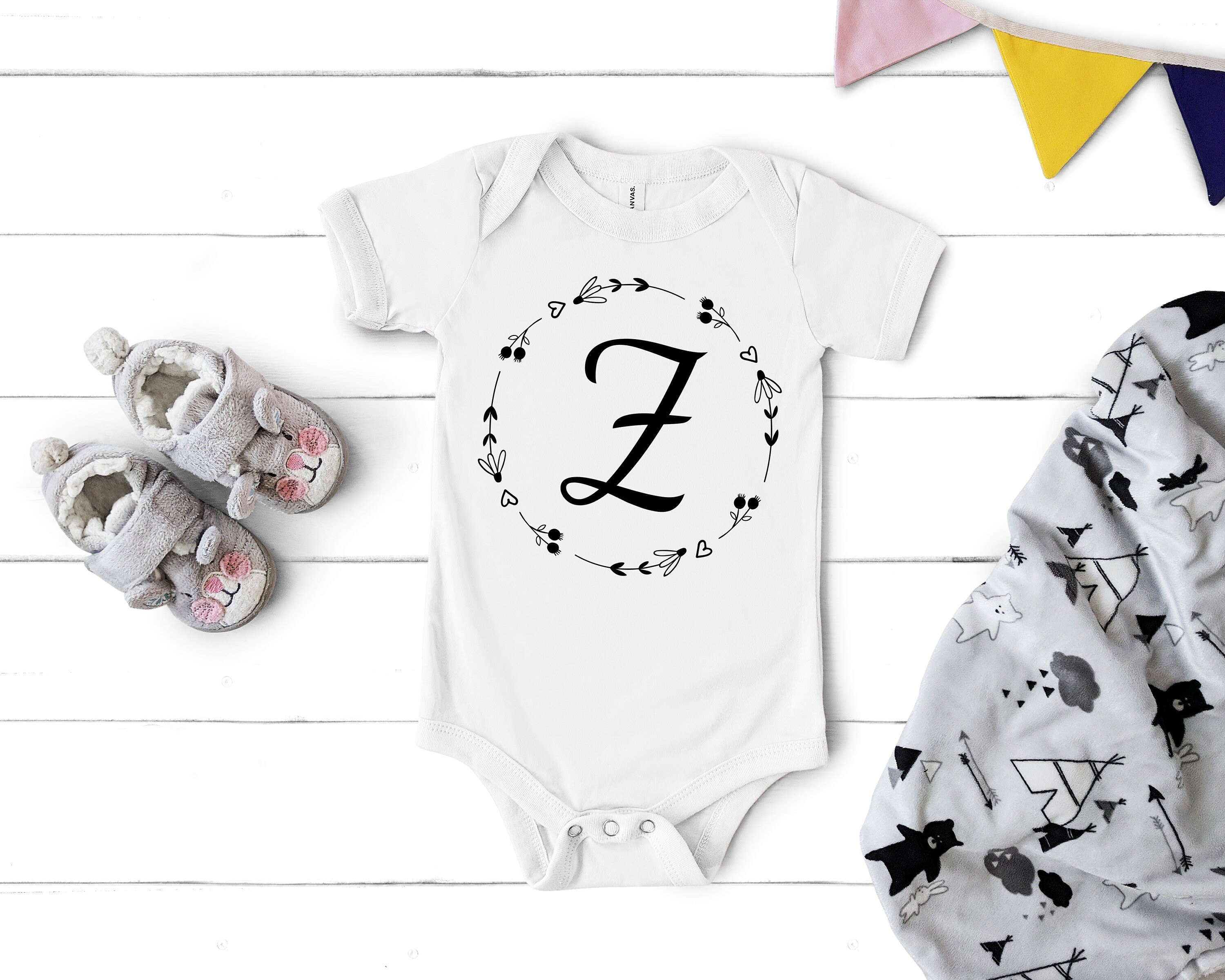 Monogram Z Svg Fancy Z Svg Baby Monogram Shirt Z Initial | Etsy