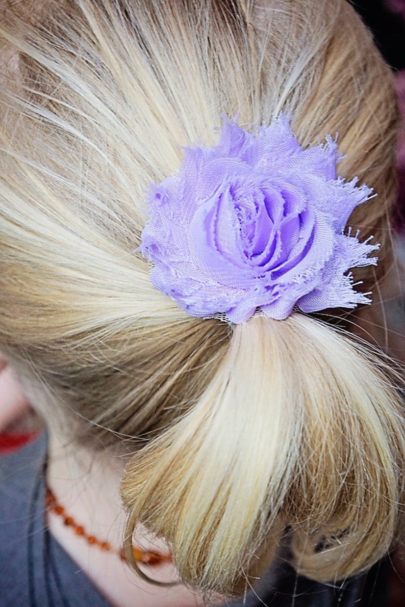 Purple Paisley Flower Hair Clip Floral Accessory for Elastic Headband Gift for Country Girl Violet Bandanna Pattern Barrette