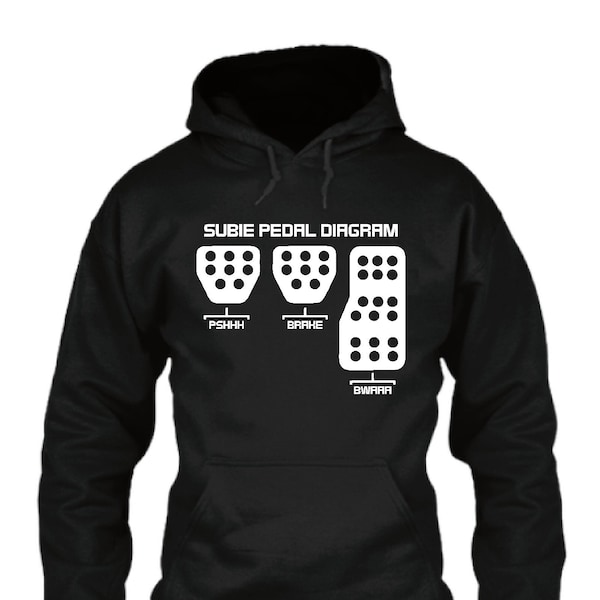 Subie Pedal Diagram Hoodie