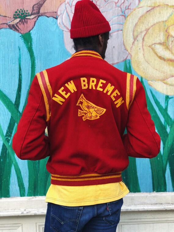 Vintage High School Varsity Jacket "New Bremen Car