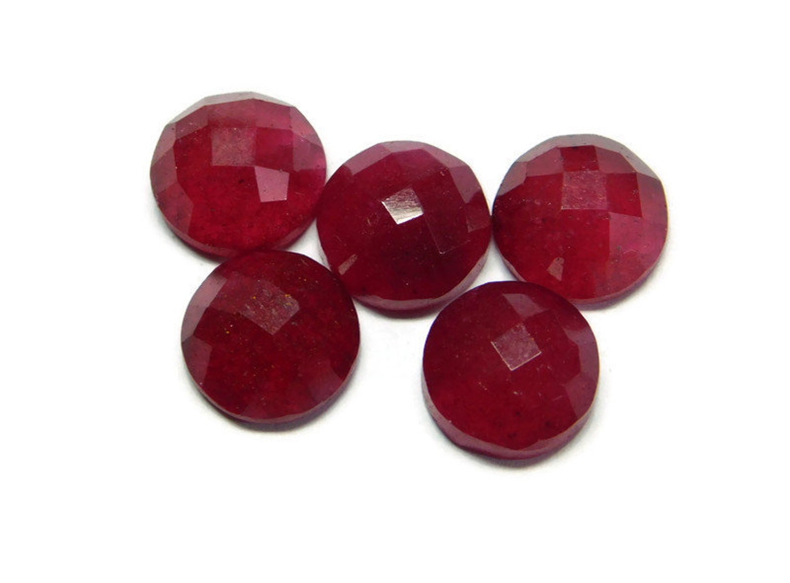 AAA Quality Dyed Red Ruby Quartz Gemstone Handmade Flat Back Etsy UK