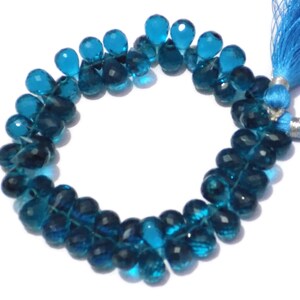 AAA Quality Simulated Neon Apatite Faceted High Polished Teardrop Briolette Bead,Jewelry Making,Jewelry Supplies 6x9mm-8x12mm 8 Inch Strand