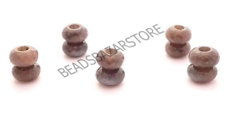 Natural Gray Moonstone,European Bracelet Fit Charm Beads,14*8mm,5mm Hole